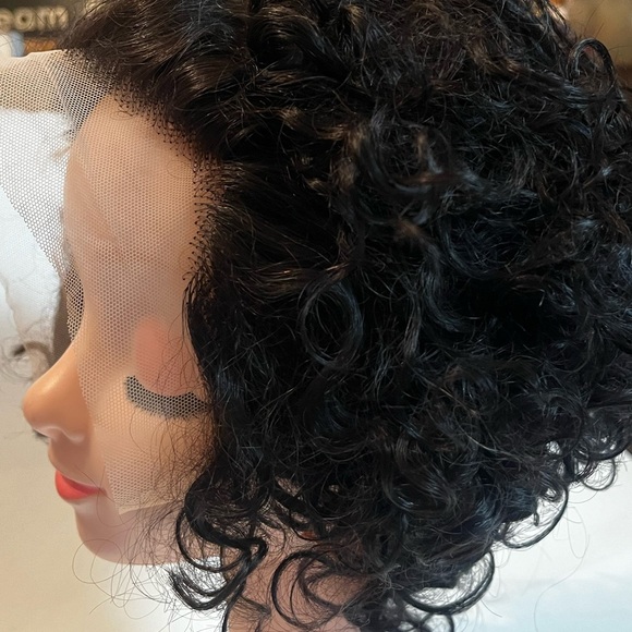 Lace Front Brown Short Curly Wig - Picture 9 of 9